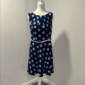 Polka Dot Navy Blue Dress
